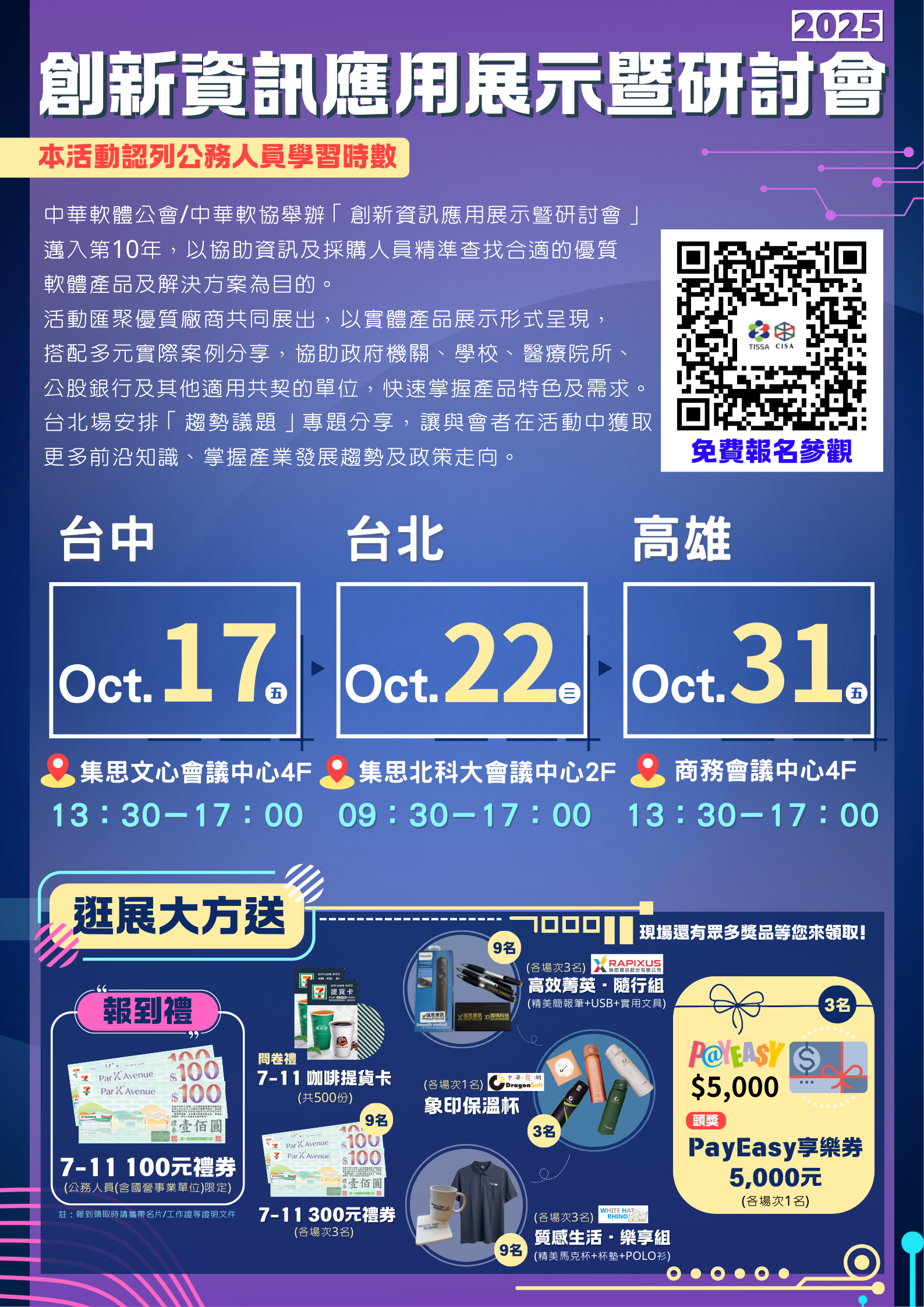 2025創新資訊應用展示暨研討會報名1017台中場